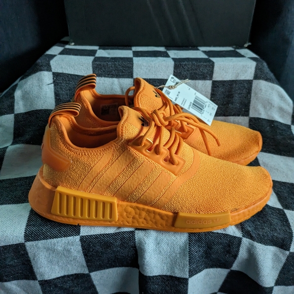 Adidas Originals NMD R1 Low Womens Running Boost Bright Orange Gv9439 1223 - Picture 8 of 12